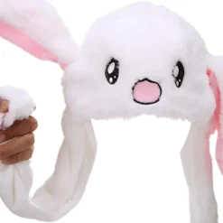 Öron Rörande Hoppande Kanin Plysch Mössa Kanin Öron Rörande Plysch Mössa KLB><noscript><img width=