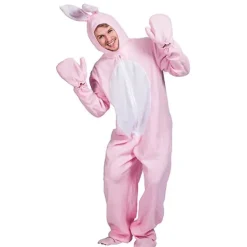 Rosa kanindräkt Vuxen djurpyjamas Påsk Halloween festdräkter{Fyn20}> Dräkter