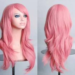 Rosa Peruk 70cm Cosplay Kostym rosa - Perfet><noscript><img width=