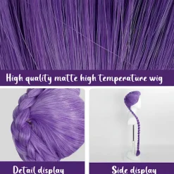 unbranded Rumi Cosplay Hårstycke med 120 cm Långa Flätade Grissvansar Långt Hår Vuxen Anime Halloween Kostymtillbehör><noscript><img width=