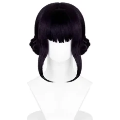 Rumi Cosplay Peruk Syntetiskt Hårförlängning Hästsvans för Dagligt Bruk (FMY) Black purple Zoey> Peruker