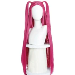 Rumi Cosplay Peruk Syntetiskt Hårförlängning Hästsvans för Dagligt Bruk Pink Mira> Peruker