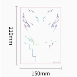 Rumi Laser Tattoo-klistermärken (4-pack) - Tech-Style Blixt Makeup Ansiktsklistermärken för Anime Cosplay och Scenanvändning> Smink