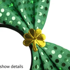 RU-St Patrick's Day Grön Rutig Hatt och Fluga Irländsk Fest><noscript><img width=