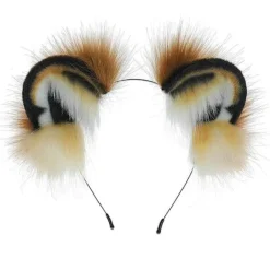 Räv Varg Björn Tiger Apa Katt Hund Öron Hårband Hårklämmor Halloween Kostymfest Tillbehör> Huvudbonader