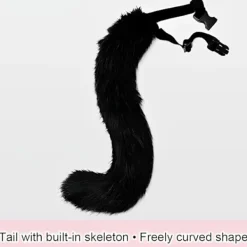 Rävöron & Svans Set Plysch Cosplay Kostym med Handskar för Halloweenfest[JUN]><noscript><img width=