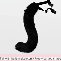 Rävöron & Svans Set Plysch Cosplay Kostym med Handskar för Halloweenfest[YDE]><noscript><img width=