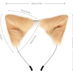 Rävöron pannband huvudbonad klädtillbehör för cosplayfest> Huvudbonader