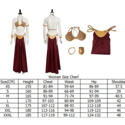 KOOLYOU Rymdtriden Fantay Prinean Leia Coplay exig lavklänning Kotym Kvinnor Förklädnad Bikini Outfit Halloween Karneval Fetdräkt Female ize> Dräkter