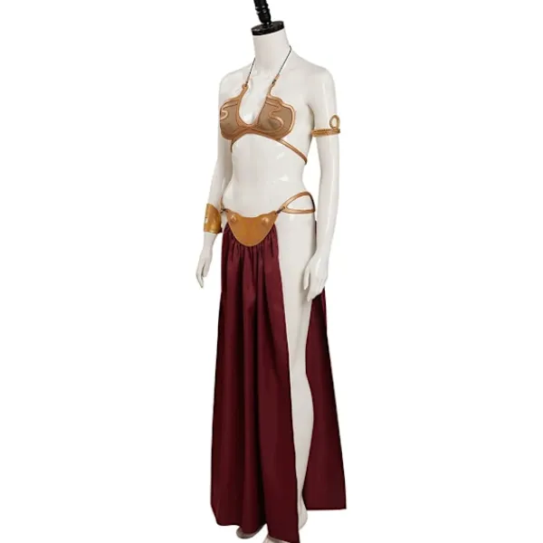 KOOLYOU Rymdtriden Fantay Prinean Leia Coplay exig lavklänning Kotym Kvinnor Förklädnad Bikini Outfit Halloween Karneval Fetdräkt Female ize> Dräkter