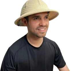 Safarihjälm för vuxna – Fransk beige kostymhjälm - Upptäckare - Äventyr - Tropikhjälm><noscript><img width=