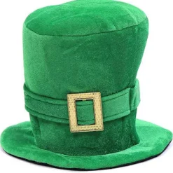 Saint Patricks Day Kostym St Patricks Day Tillbehör Grön Hög Hatt Guldspänne Dekorationer Stora Hattar för Kvinnor & Män> Dräkter