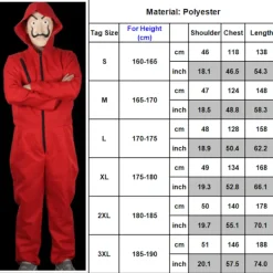 Salvador Dali La Casa De Papel Cosplay Money Heist Jumpsuit Endast Kostym -FA- M><noscript><img width=