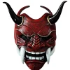Samurai Hannya Oni Latexmask Japansk Läskig Monster Kabuki Samurai Demon Huvudbonad Halloween Maskerad Cosplay Party Kostym Rekvisita> Masker