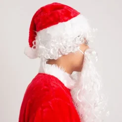 Santa Claus Fake Skägg Vit Skägg Dress Up Rekvisita><noscript><img width=