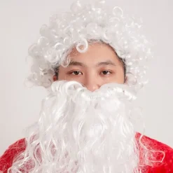 Santa Claus Fake Skägg Vit Skägg Dress Up Rekvisita><noscript><img width=