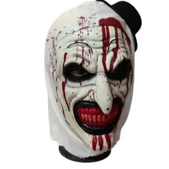 KOOLYOU Scary Terrifier 3 Cosplay Mask Halloween Art The Clown Blodig Latex Mjuk Rekvisita Fest Vuxna Terrifier Kostym Masker as pic> Masker