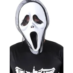 Scream Mask för Halloweenkostym Tillverkad av slitstarkt hårt material för vuxna för läskig filmkostym, Ghost Face Halloween Ghost Mask, One Size><noscript><img width=