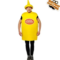 Senap Ketchup Flaska Maskeraddräkt För Vuxna Rolig Mat Tunika För Par Maskotar Outfit Fancy-Dress Kostym-FA-><noscript><img width=