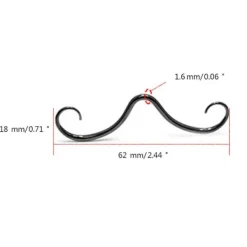 Septum Mustasch Näsringar Rostfritt Stål Nässtuds Mode Näsringar Bågar Septum Piercing Smycken för Män och Kvinnor><noscript><img width=