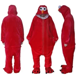 Sesamgatan Kakmonstret Blåröd Elmo Kostym Pyjamas-Perfekt M> Dräkter
