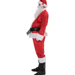 ATELA Set klassiska modeller 7-delad lyxig murad sammetstomtekostym (jämn storlek)><noscript><img width=