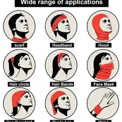 Set med 3 sömlösa ansiktsmasker för motorcykel, cykel, vandring, skidåkning, Halloween (vit och svart)><noscript><img width=