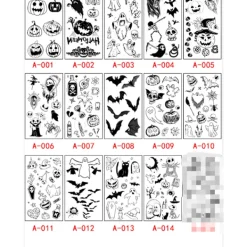 INF Set med 14 tillfälliga tatueringar> Smink