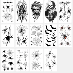 INF Set med 14 tillfälliga tatueringar - anpassningsbara mönster> Smink