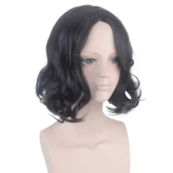 Severus Snape Svart Kort Lockig Stil Cosplay Peruk Kostymer Profes><noscript><img width=