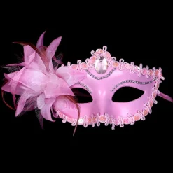 Sexig Diamant Venetiansk Mask Venedig Fjäder Blomma Bröllop Karneval Onesize><noscript><img width=