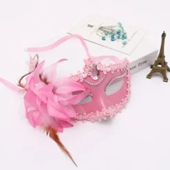 Jettbuying Sexig diamant venetiansk mask Venedig fjäder blomma bröllop Carniv onesize><noscript><img width=