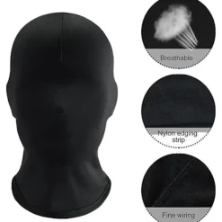 Sharharge 2 st svart helmask Halloween spandex huva mask Huvudskydd Ansiktslös mask för unisex cosplay kostym> Masker