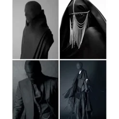 Sharharge 2 st svart helmask Halloween spandex huva mask Huvudskydd Ansiktslös mask för unisex cosplay kostym><noscript><img width=