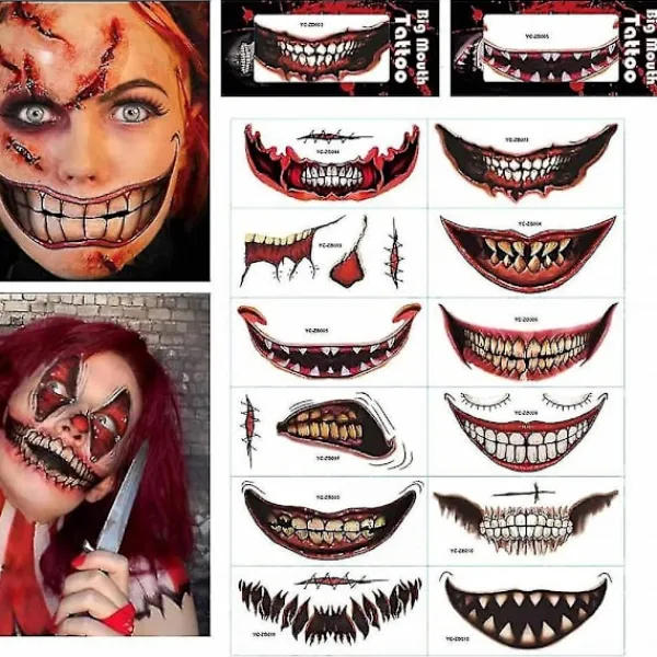 12sheet Halloween Graphic Tattoo Sticker> Smink