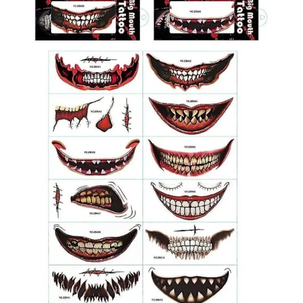 12sheet Halloween Graphic Tattoo Sticker> Smink