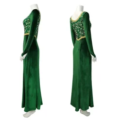 Shrek Cosplay Kostymer 2024 Prinsessan Fiona Tryckt Klänning Kvinnor Sexig Kvadratisk Hals Velvet Långärmad Klänning Halloween Karneval Kläder Grön XXL | Fyndiq><noscript><img width=