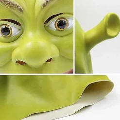 Shrek Mask Kostym Halloween Cosplay Vuxen Hel Huvud Grön Shrek Mask Latexmasker><noscript><img width=