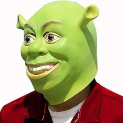Shrek Maskeraddräkt Halloween Cosplay Vuxen Hel Huvud Grön Shrek Mask Latexmask-FY><noscript><img width=