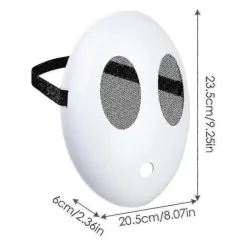 D Shy Guy Cosplay Läskig Mask Vit Ansiktstäckning Skräck Halloweenfest Kostymrekvisita Huvubonaer Tillbehör För Skräckrollspel><noscript><img width=