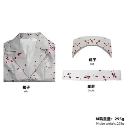 Silent Hill Sjuksköterska Cosplay Kostym Skräck Blodstänkt Klänning med Huvudstycke för Kvinnor Halloween Outfit L L><noscript><img width=