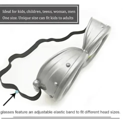 Silver Minion Glasögon Maskerad Rekvisita Halloween Kostym Rekvisita><noscript><img width=