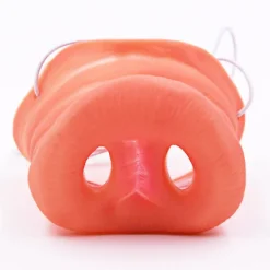 Simulerad grisnäsa med elastiskt band, kostymdjurmask, Halloween-festrekvisita (1 st)> Masker