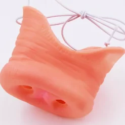 Simulerad grisnäsa med elastiskt band, kostymdjurmask, Halloween-festrekvisita (1 st)><noscript><img width=