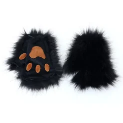 Simulering plysch rävöron pannband svans cos kläder kostym -a[GPA] Svart><noscript><img width=