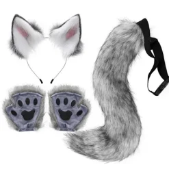 Simulerings plysch rävöron pannband svans cos kläder kostym -a-FA-> Tillbehör