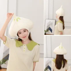 Sinknap Cartoon Huvudbonad Söt Mjuk Vitlökshuvudhatt Semesterföreställning Huvudbonad Unisex Tyg Huvudbonad Fotografering Cosplay Rekvisita Halloween Present | Fyndiq> Huvudbonader