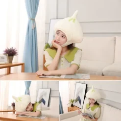 Sinknap Cartoon Huvudbonad Söt Mjuk Vitlökshuvudhatt Semesterföreställning Huvudbonad Unisex Tyg Huvudbonad Fotografering Cosplay Rekvisita Halloween Present | Fyndiq><noscript><img width=