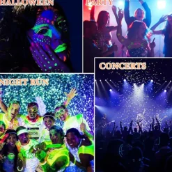 Självlysande ansiktsmålnings pennor, tvättbara, lätta att applicera, långvariga neon ansikts- och kroppsmålning pennor, sminkmarkörer för Halloween, Cosplay | Fyndiq><noscript><img width=