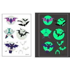 Schnapign Självlysande barntatueringar 5 ark med Halloweenmotiv><noscript><img width=